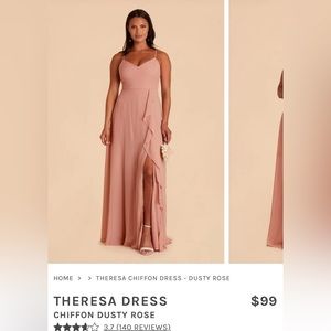 Dusty Rose Full Length Dress